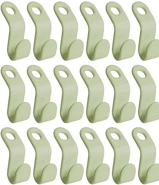 cintres suspension clips plastique moderne économie espace rangement chambre vêtements blanc bois naturel