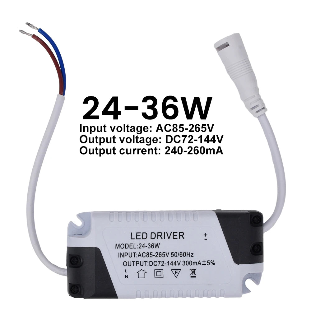adaptateur alimentation led driver 24v 12w 18w 24w gris noir électronique