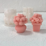 moule silicone bougie fleur rose bouquet artisanal décoration bricolage savon plâtre résine