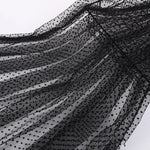 tissu polyester blanc beige noir motif dot moderne élégant dentelle respirant bricolage 150cm