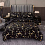 housse couette marbre noire or moderne ensemble literie polyester adultes chambre maison