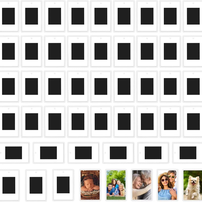 cadres photo magnétiques blanc transparent modernes minimalistes réfrigérateur 2x3 inches 12 20 40 packs