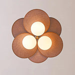 Lampe suspendue moderne ampoules LED toiles lin marron clair chambre salle manger
