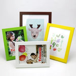 cadres photo modernes transparents couleurs vives noir marron vert jaune rose simple