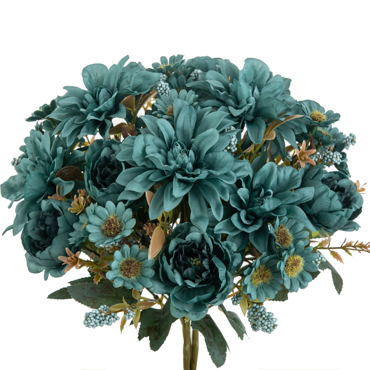 bouquets fleurs artificielles rose turquoises intérieur mariage décoration maison vases différents vintage floral