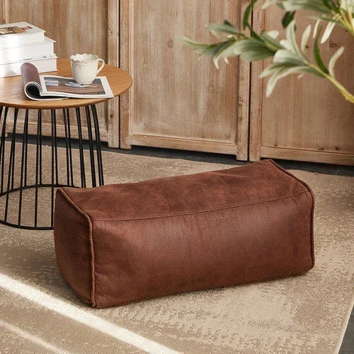 coussin assise velours cuir marron beige gris moderne confortable sans rembourrage zip couture