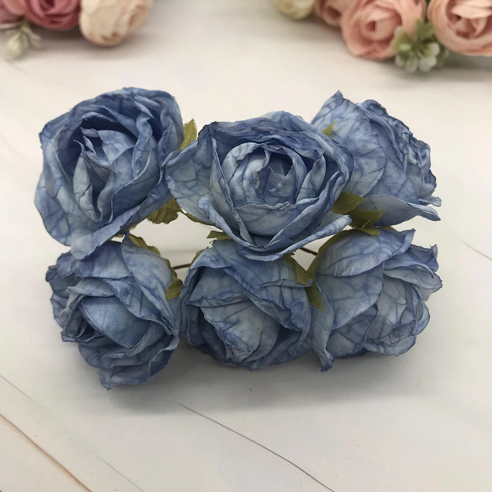 décoration intérieure vintage bouquet roses soie romantique mariage fleurs artificielles feuilles vertes tringle