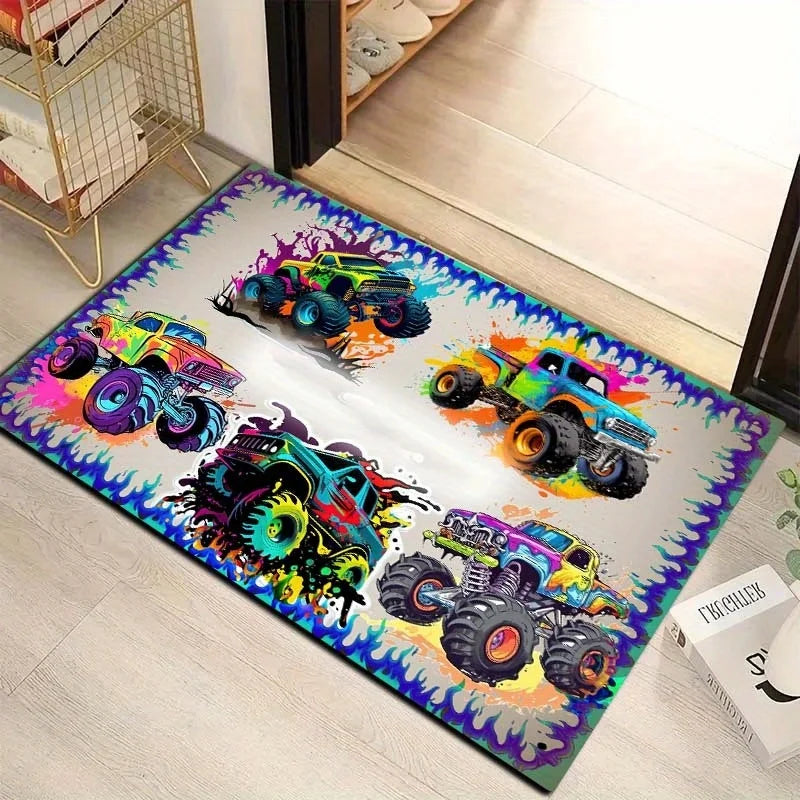 tapis moderne multicolore planètes astronaute étoiles antidérapant résistant décoloration 30x50cm 40x60cm 50x80cm chambre salon