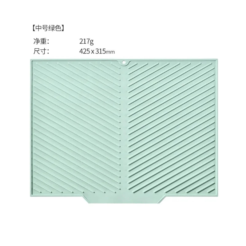 tapis cuisine silicone gris violet rayures diagonales moderne antidérapant respectueux environnement opaquet adhésif