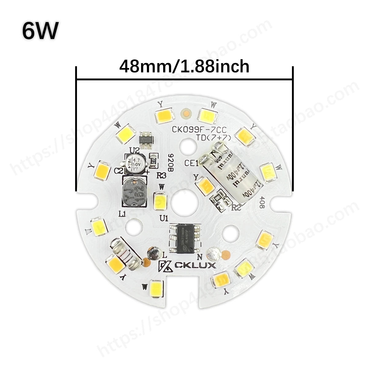 plaque led circulaire blanc blanc chaud 9w 12w 20w moderne sans pilote smd2835