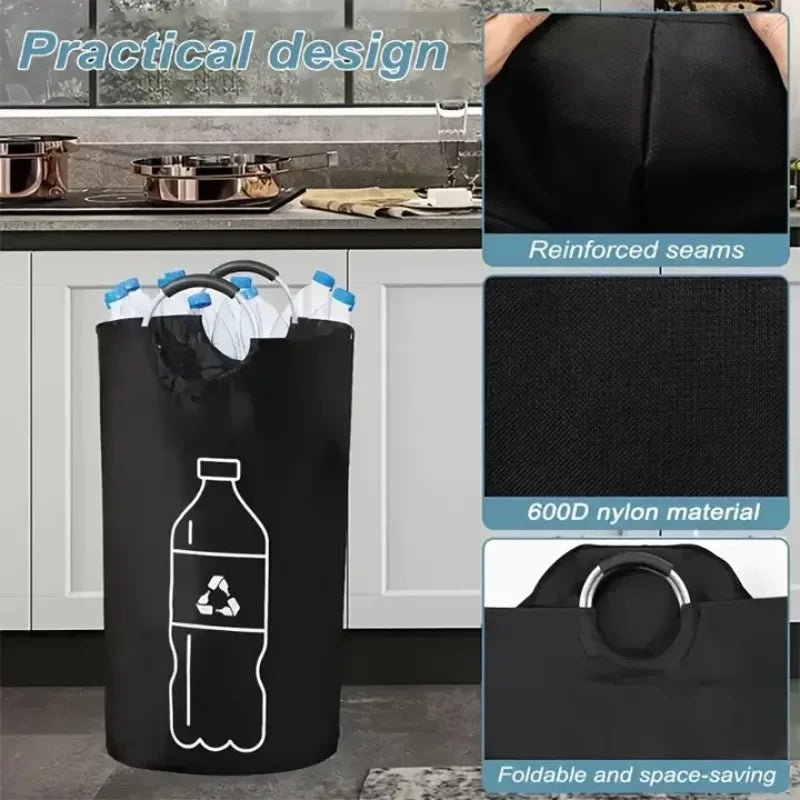 sac rangement recyclage bouteilles plastique symbol recyclage utilisation multiple pliable tissu oxford poignées aluminium