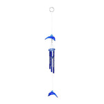 cloche vent moderne résine bleu rose violet motifs floraux opaques