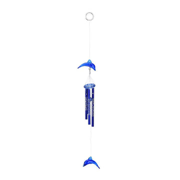 cloche vent moderne résine bleu rose violet motifs floraux opaques