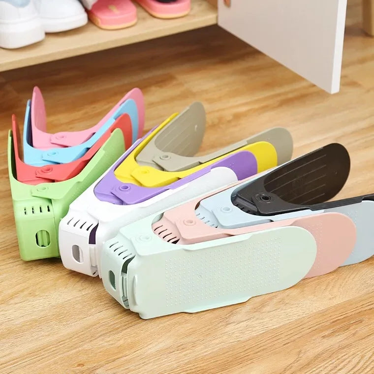 support chaussures réutilisable clips moderne noir gris rose bleu vert jaune violet ab
