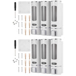 distributeur savon liquide moderne blanc gris bleu vert transparent vis fixations salle bain