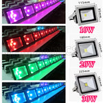 projecteur led argenté moderne 10w 20w 30w blanc chaud rgb étanche aluminium