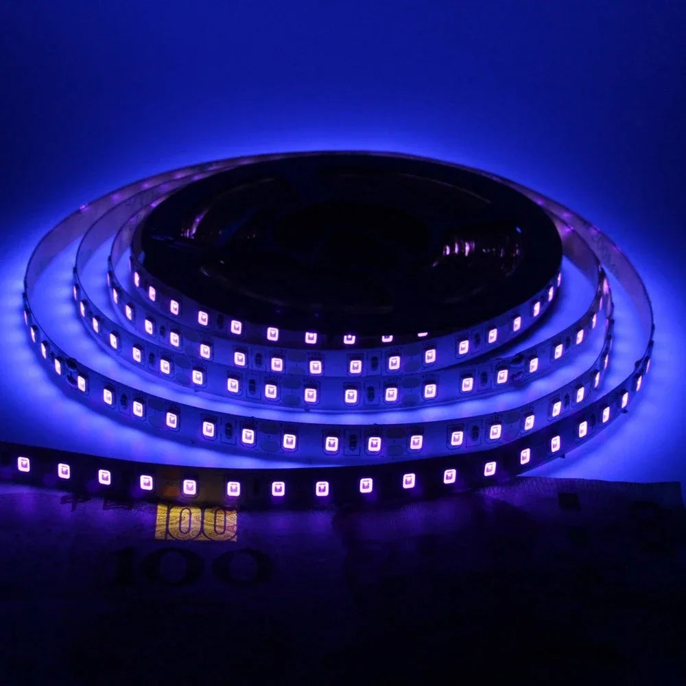 ruban led bleu 120 led 60 led moderne 50000h uv smd 12v led carrés