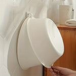 couvercle toilette blanc clips adhésifs pratique moderne salle bain rangement