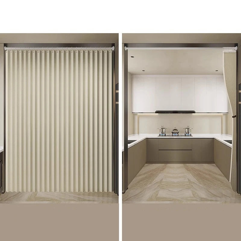 rideau plissé polyester beige clair moderne opacité bandage type hook 100x180cm 150x200cm
