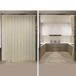 rideau plissé polyester beige clair moderne opacité bandage type hook 100x180cm 150x200cm