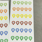 marqueurs cible adhésifs coniques précision chasse cible verte rouge bleue orangée jaune