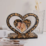Cadre photo cœur noir en silicone pour projets créatifs de décoration intérieure