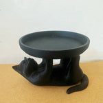 plateau decoratif chat noir blanc rangement bijoux decor maison moderne animaux
