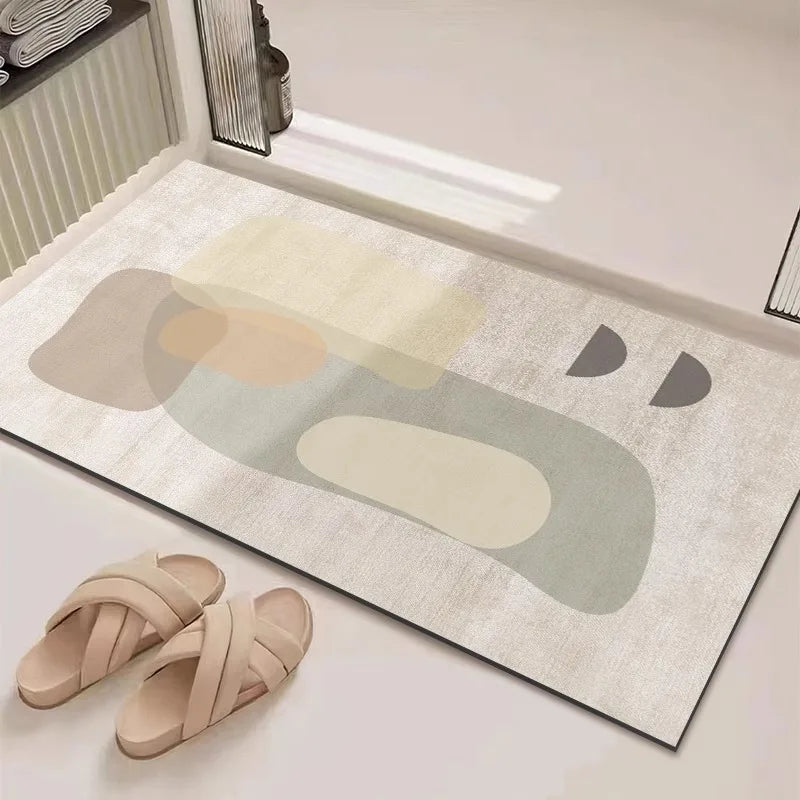 tapis moderne géométrique anti dérapant bébé salon bain extérieur résistant décoloration polyester