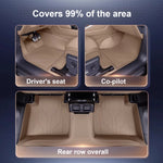 tapis sol voiture beige rayures horizontales moderne imperméable résistant cuir artificiel fibre synthétique polyuréthane