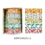 ruban adhésif décoratif multicolore fleurs papillons vintage floral boîte inclusion adhésif mignon étudiant cadeau