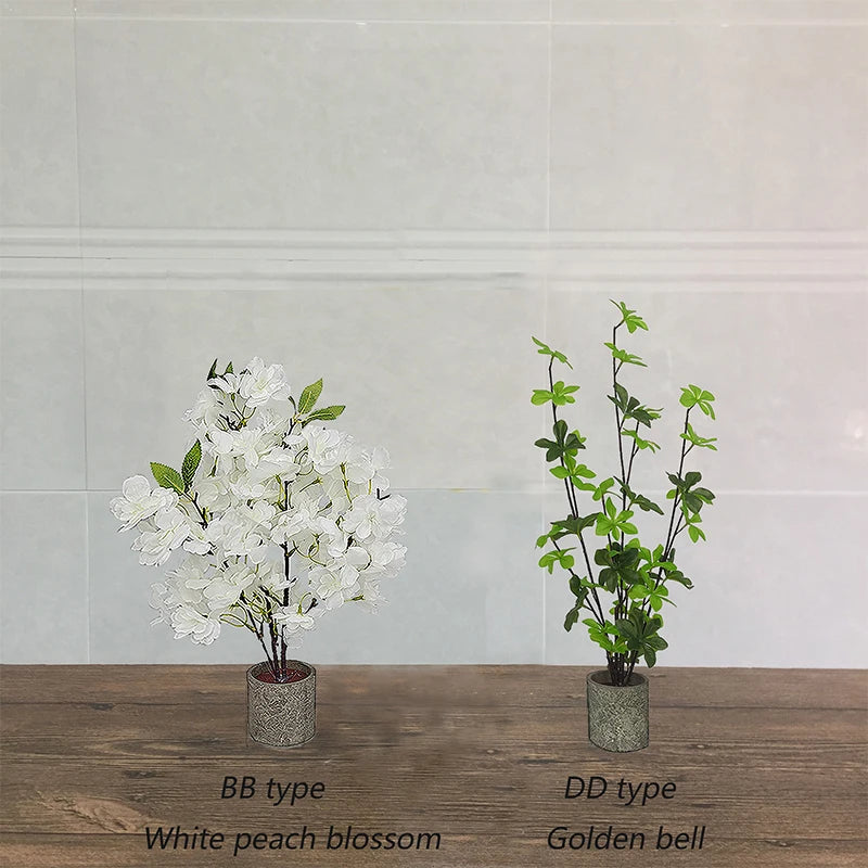 décoration intérieure plante artificielle fleurs feuilles moderne rose blanche verte salon