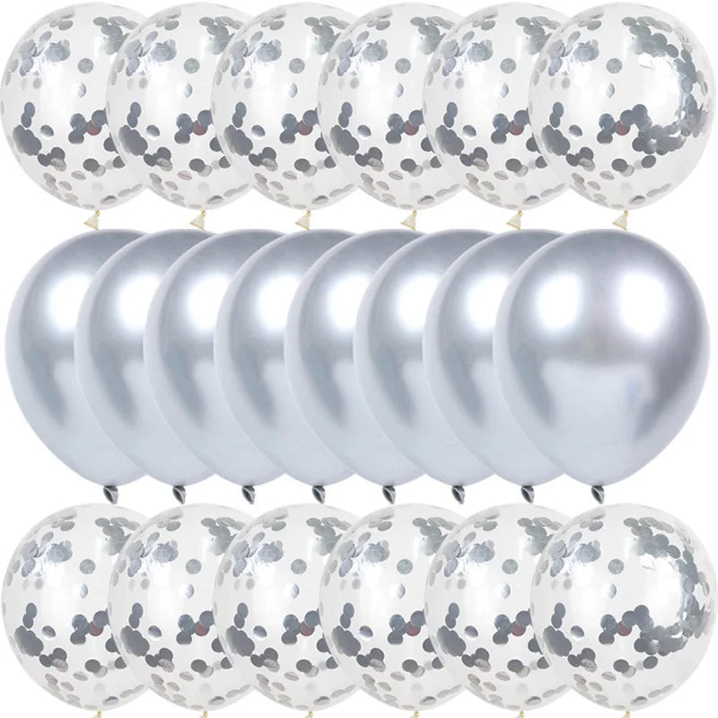 vaisselle jetable argentée moderne assiettes verres serviettes points noirs anniversaire mariage fêtes argentées