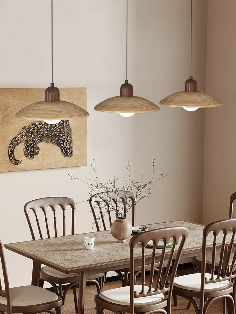 suspension lumineuse moderne bois clair taille 100cm éclairage salon chambre restaurant