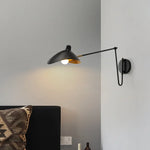 lampe murale articulée noir doré moderne scandinave flux lumineux 249 2000