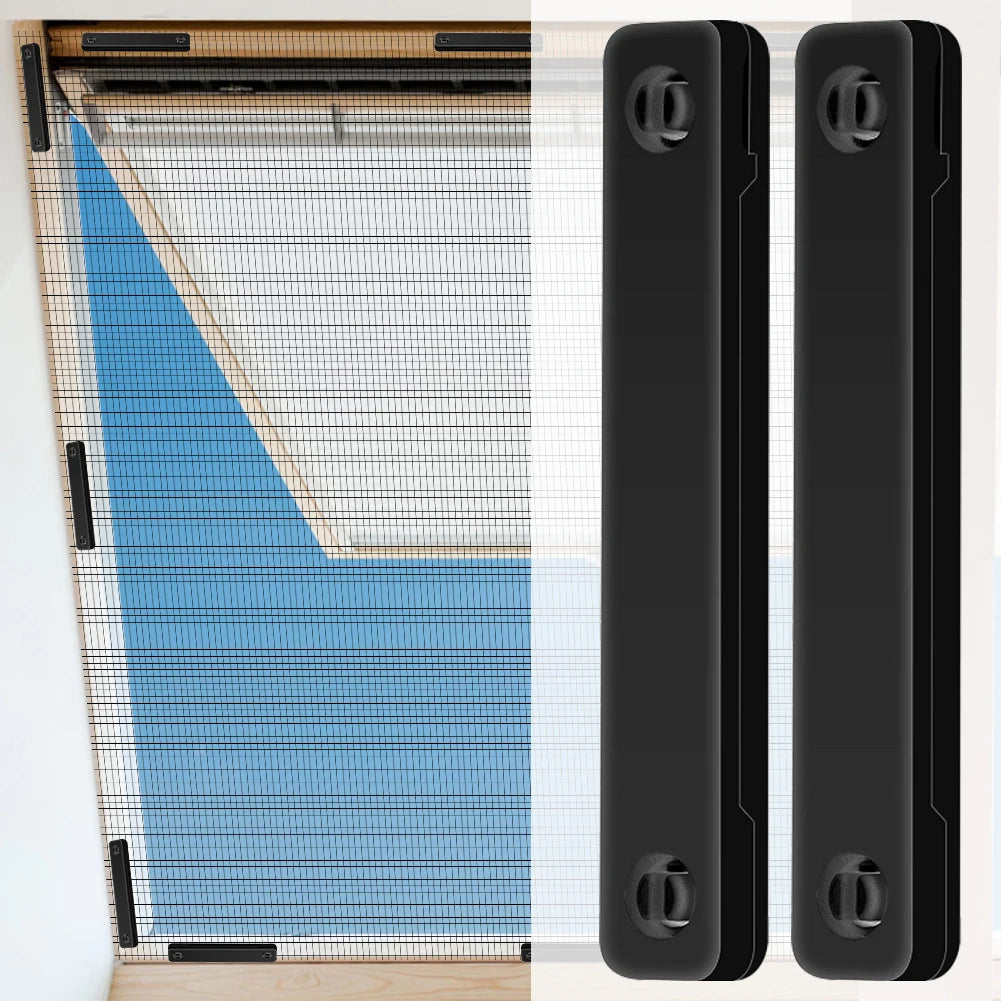 filet protection fenetre clips magnetiques noir blanc maille fine moderne