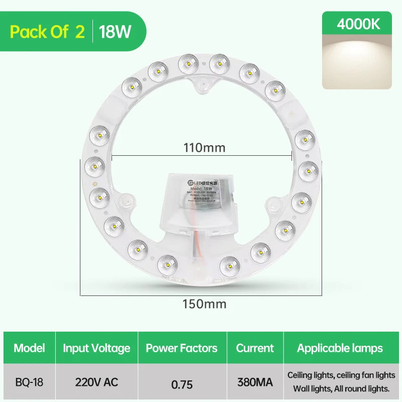 Module LED blanc moderne aimant 18W 4000K 6000K câble éclairage économieénergie