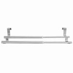porte serviettes mural acier inoxydable argenté lisse clips moderne double barre autonome
