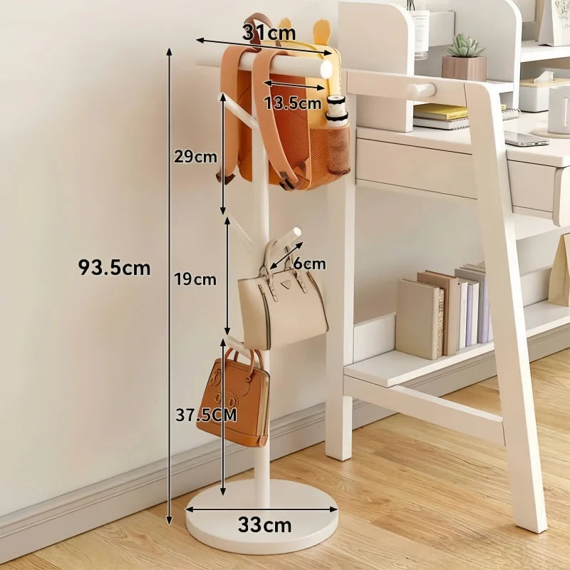 rangement sacs dos porte manteau blanc noir moderne minimaliste abeille montagnes transparent