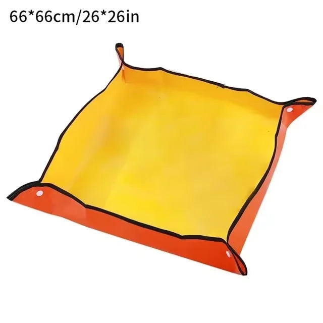 tapis jardinage imperméable vert clips pratique 100x100cm réutilisable
