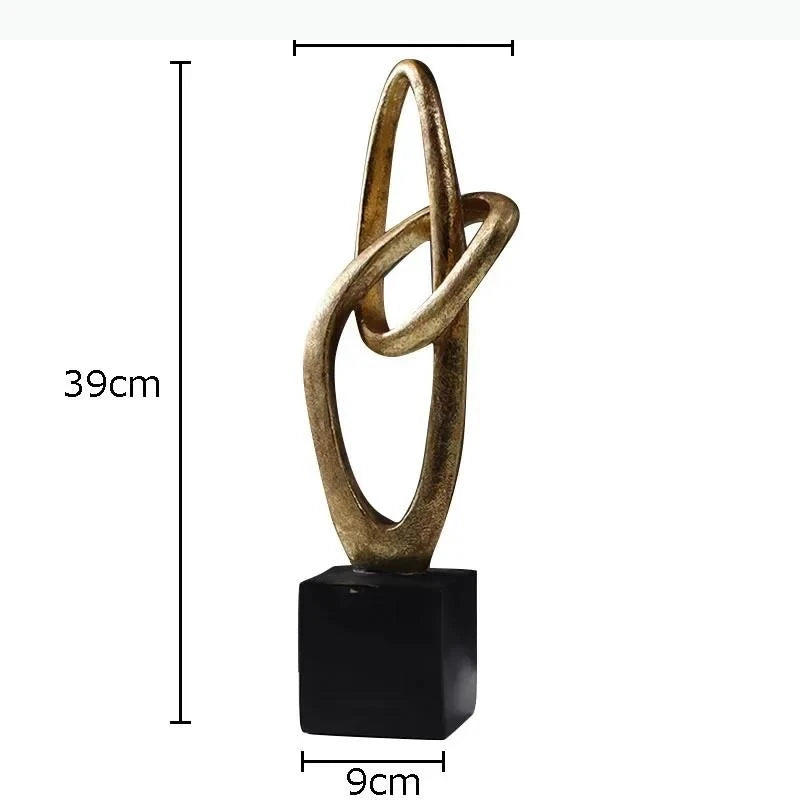 sculpture abstraite moderne or gris sculpture texturée décoration intérieure vieillie aspect sculptural or noirDecorationModerneAbstraite