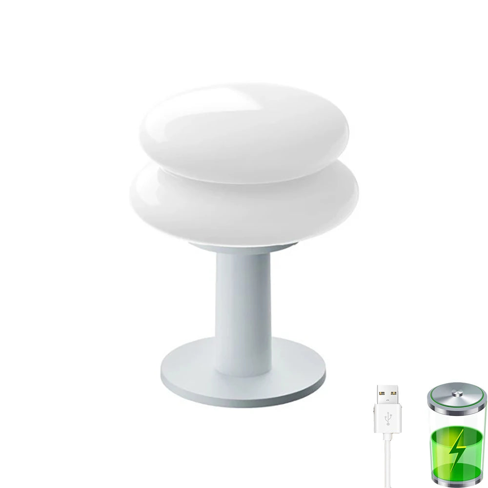lampe table led rechargeable modernes vitesses ambiances blanc gris beige
