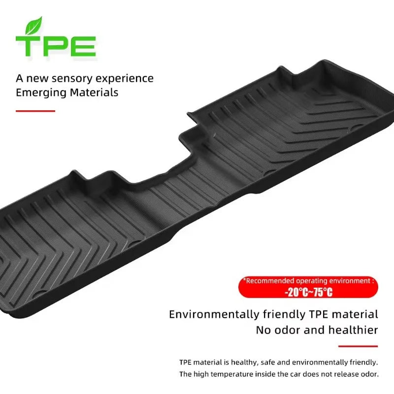 tapis sol voiture noir rayures diagonales moderne imperméable facile nettoyer tpe