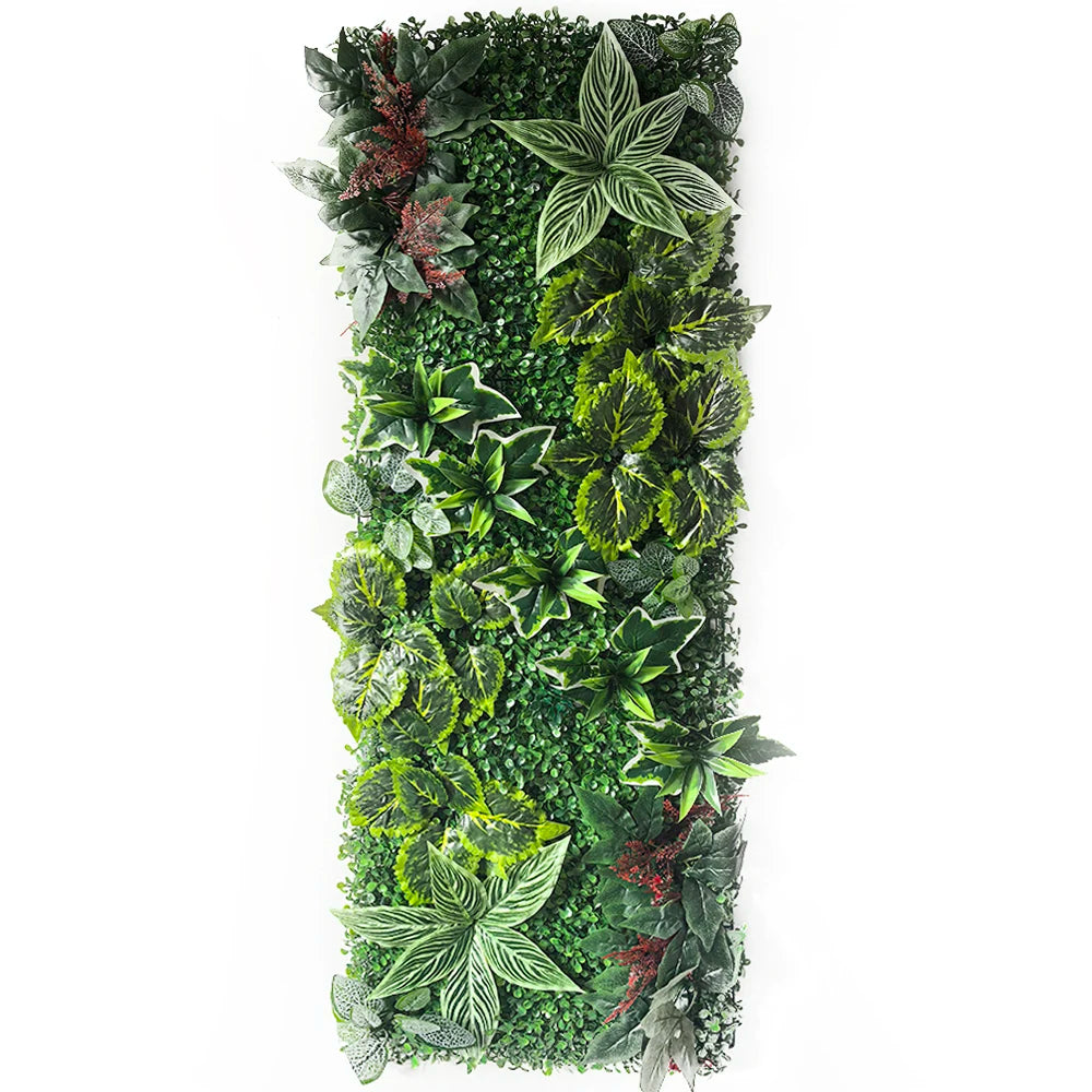 panneau végétal artificiel fleurs roses feuilles vertes décoration murale jardin mariage extérieur intérieur moderne