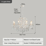 lustre doré cristal pendants élégant classique baroque suspension chambre salon