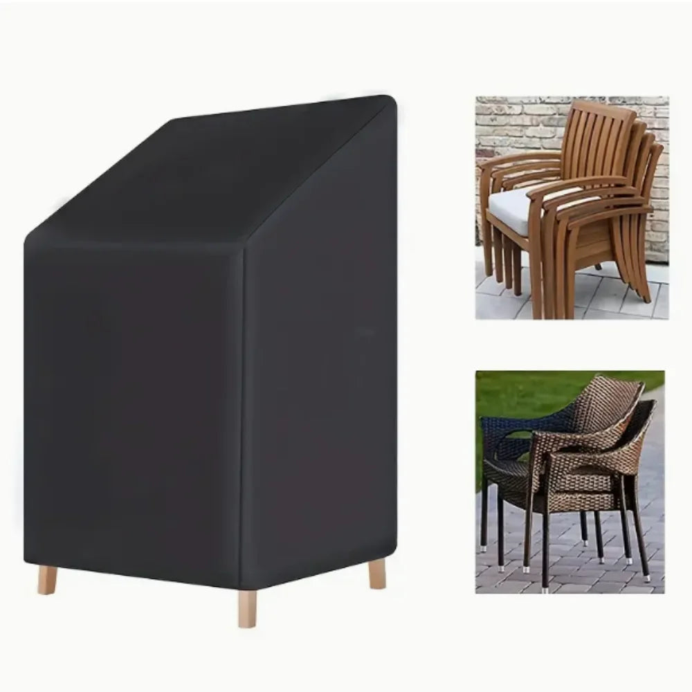 housse protection chaise extérieure polyester noir moderne élégante fermeture glissière uv résistante imperméable ventiléeextérieur