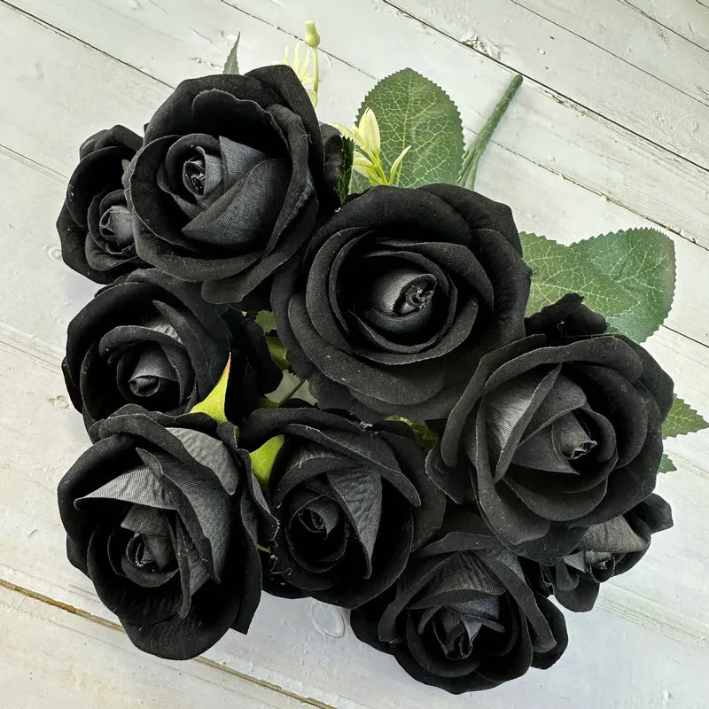 bouquet roses artificielles soie decoration intérieure moderne élégante anniversaire fiançailles graduation valentin