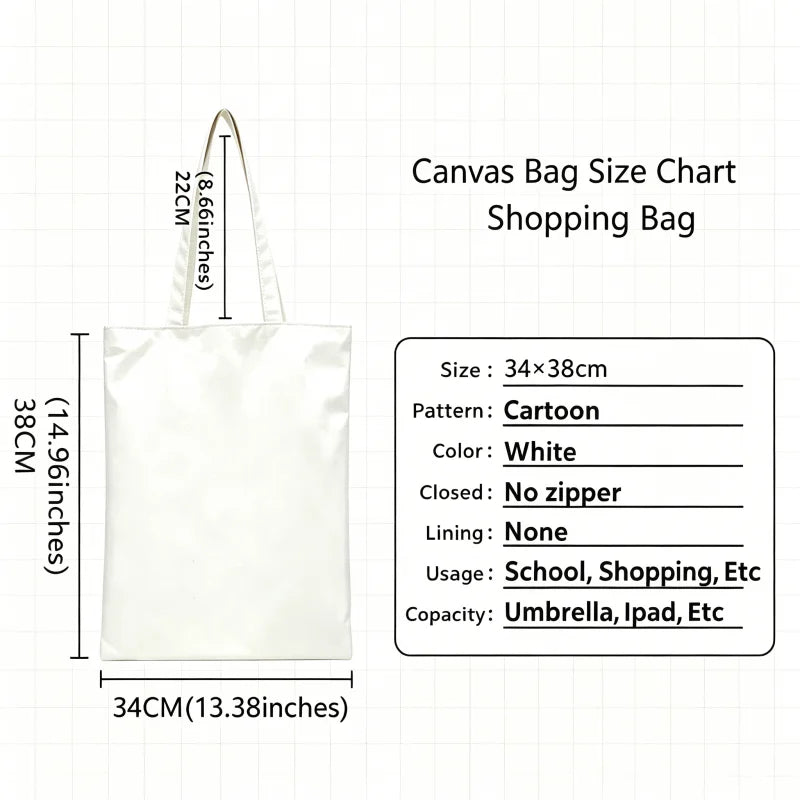sac main toile imprimé chien dog dad blanc casual sans fermeture éclair shopper décontractéversible
