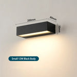 applique murale led extérieure ip65 étanche noir blanc contemporaine 2492000lm
