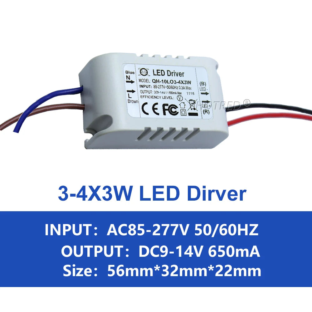 pilote led 600ma 3w 20w blanc moderne adhésif câbles certification rohs symboles sécurité