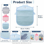 Sac rangement filet rose motif lapin drainage rapide salle bain suction cup